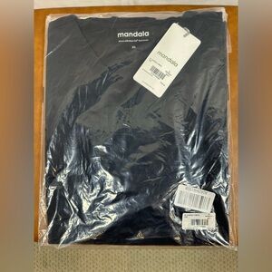 Mandala Women’s Scrub Top Curved V Neck